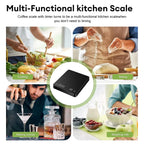 BrewfinityCo Digital Coffee Scale with Timer - USB Rechargeable