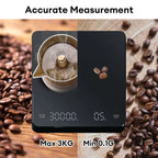BrewfinityCo Digital Coffee Scale with Timer - USB Rechargeable